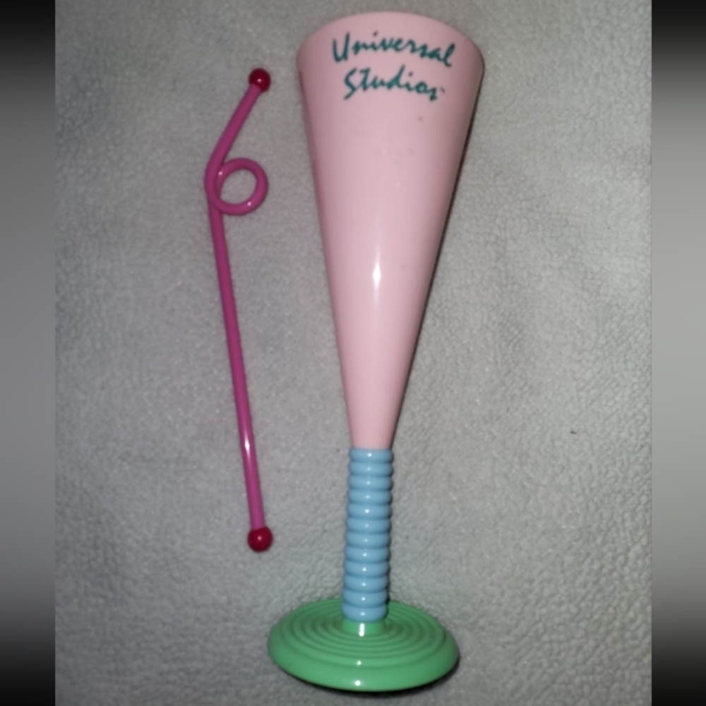 Universal Studios Pink Souvenir Cup with Straw